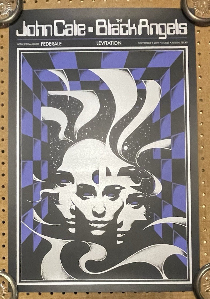 JOHN CALE/BLACK ANGELS 16X24 CONCERT ALTERNATE POSTER~11/9/19~AUSTIN #18 of 100