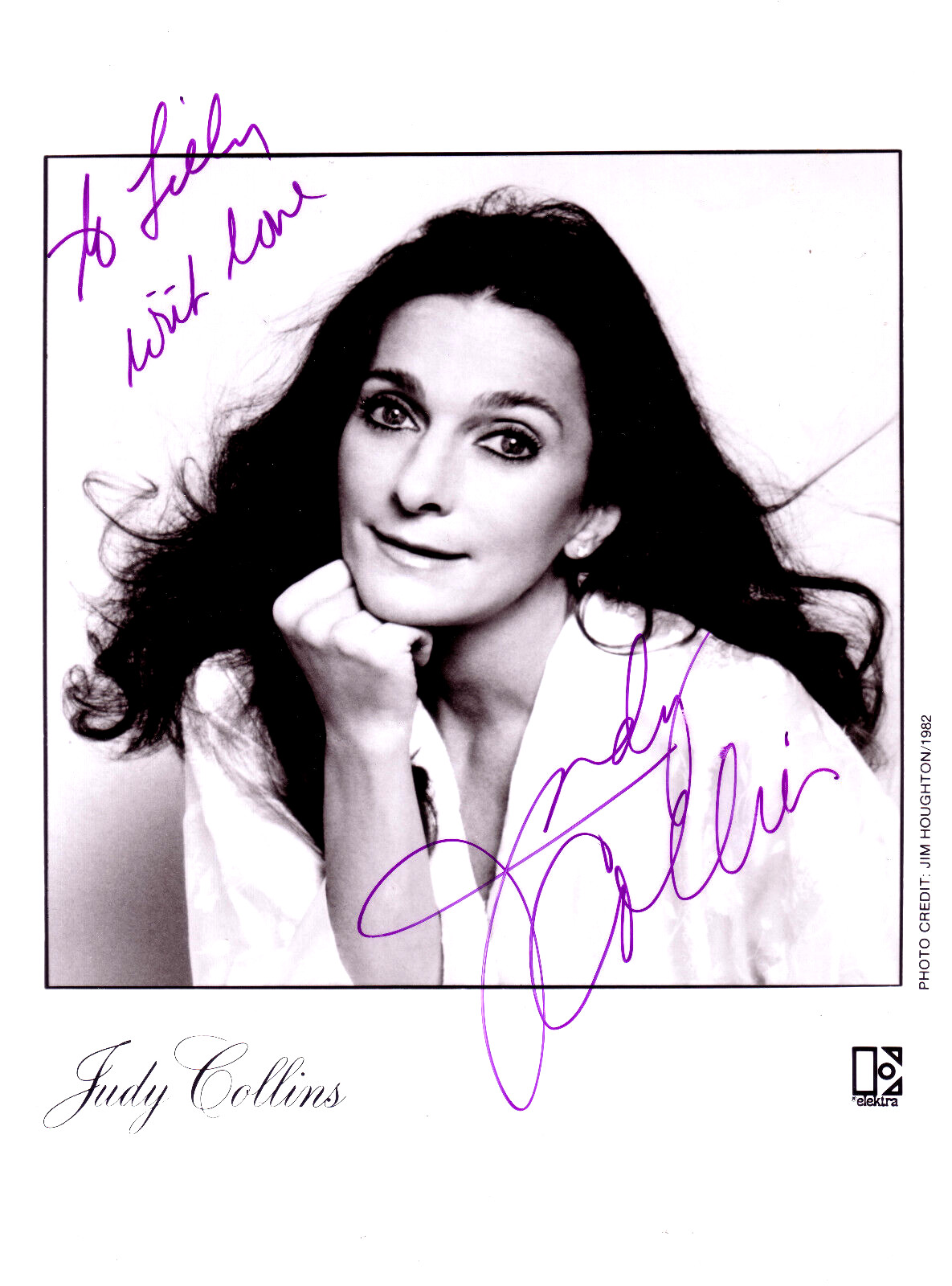 us.JUDY COLLINS Autograph authentic hand signed photo 8×10″ inch /20×25 cm (#)