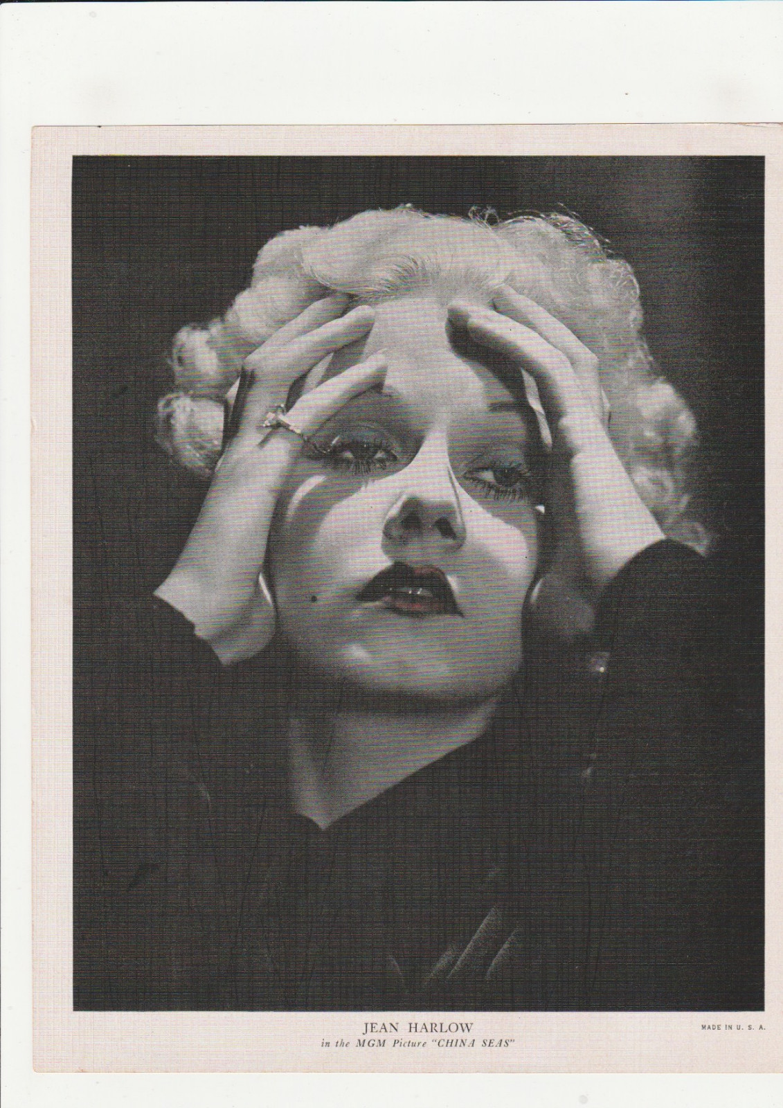 Jean Harlow original 1930’s Vintage Publicity Photo “China Seas” 8×10 MGM