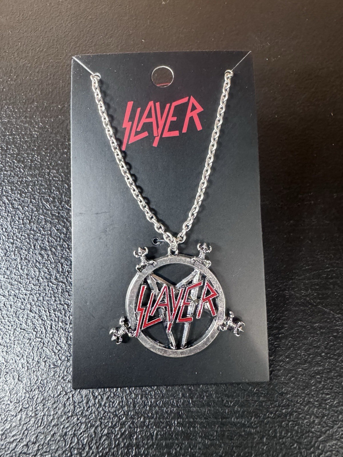 SLAYER Band Logo Necklace Pendant With Chain Brand New METAL New