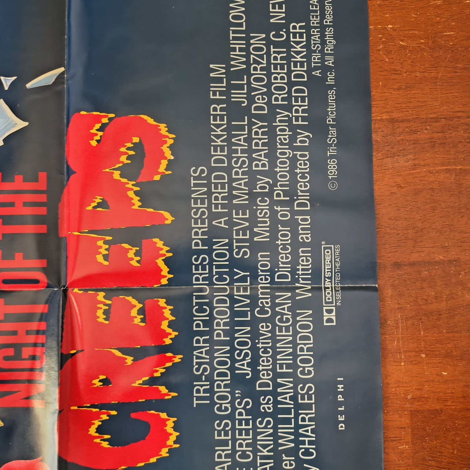 Night of the Creeps Original 27×39 Video Store Poster 1986 Horror Cannon Video