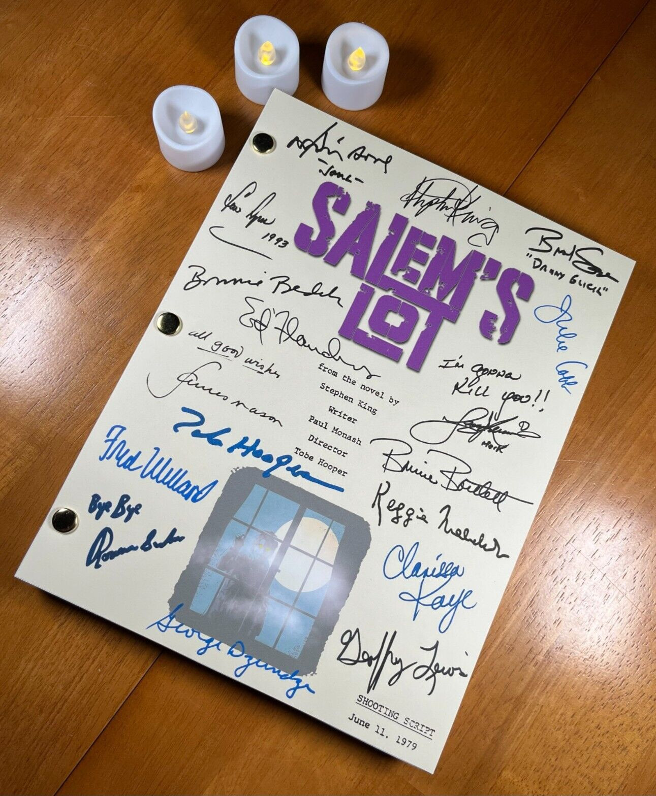 Salem’s Lot Script Signed- Autograph Reprints- 194 Pages- Salem’s Lot Miniseries