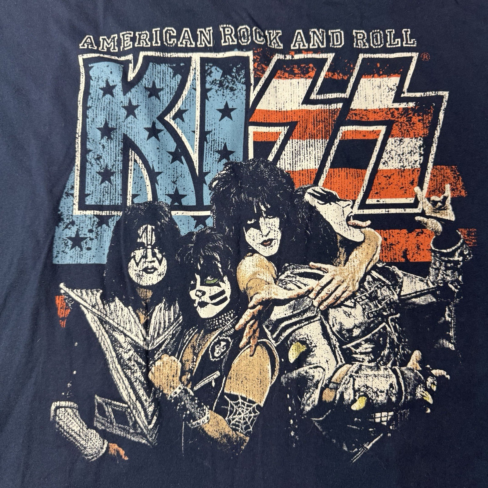 KISS American Rock And Roll 1976 Tour Sleeveless T-shirt Size 3XL Mens