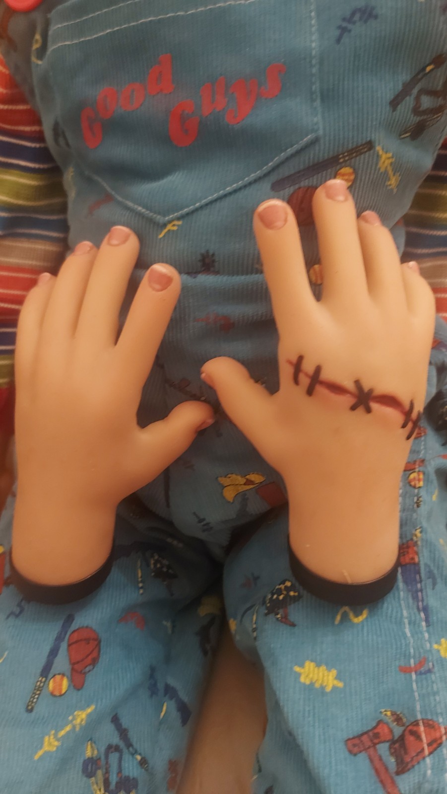 LIFE SIZE CHUCKY DOLL(BOC SILICON HANDS)