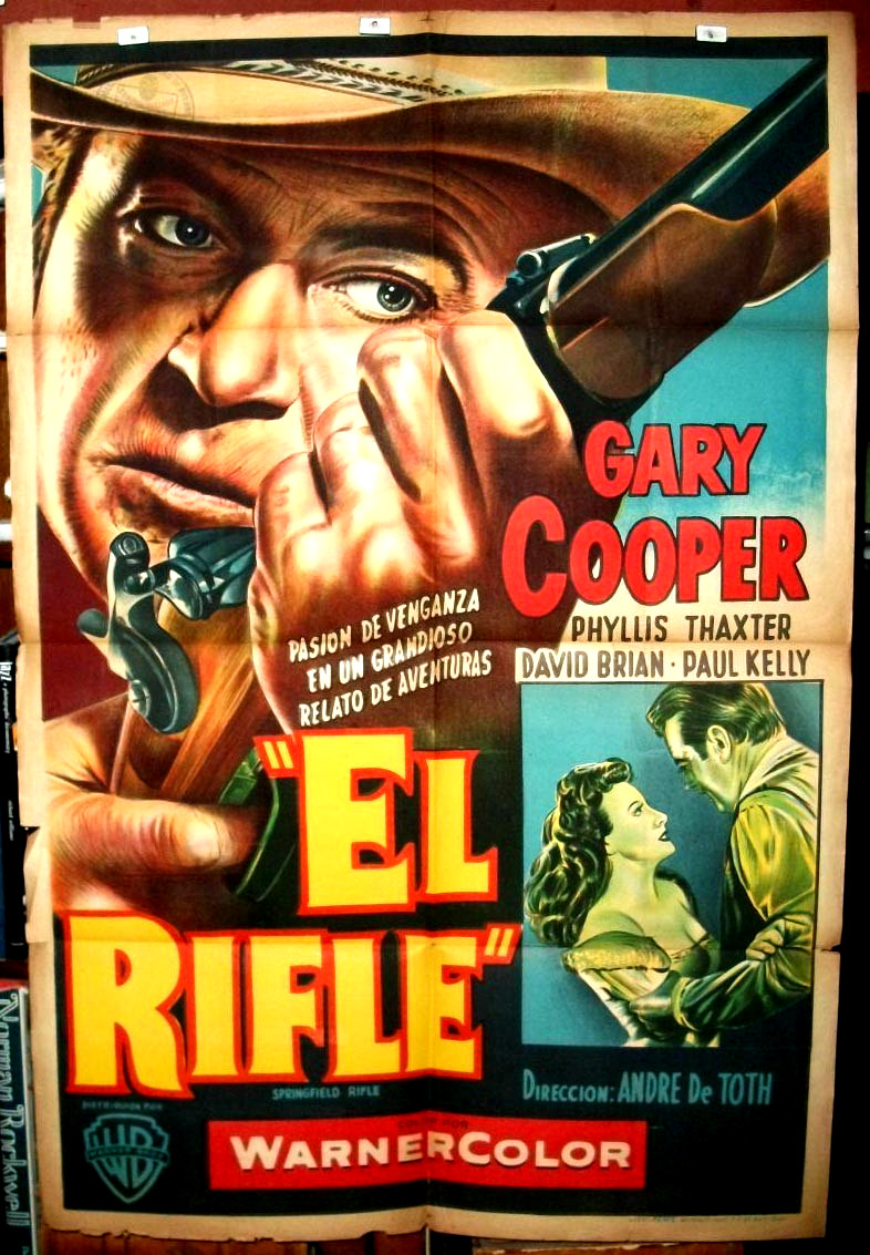 GARY COOPER !!! orig1SH movie poster 1952 SPRINGFIELD RIFLE !!! WESTERN ! GREAT