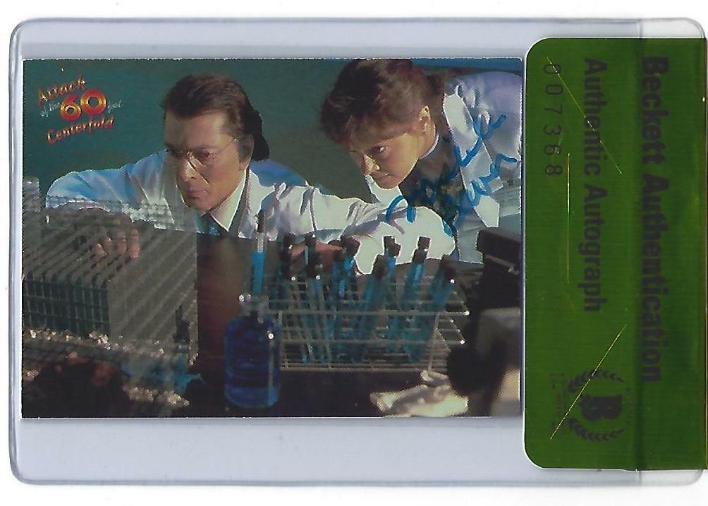 Michelle Bauer Signed 1995 Attack of the 60 Foot Centerfolds Card 5 BAS COA Auto