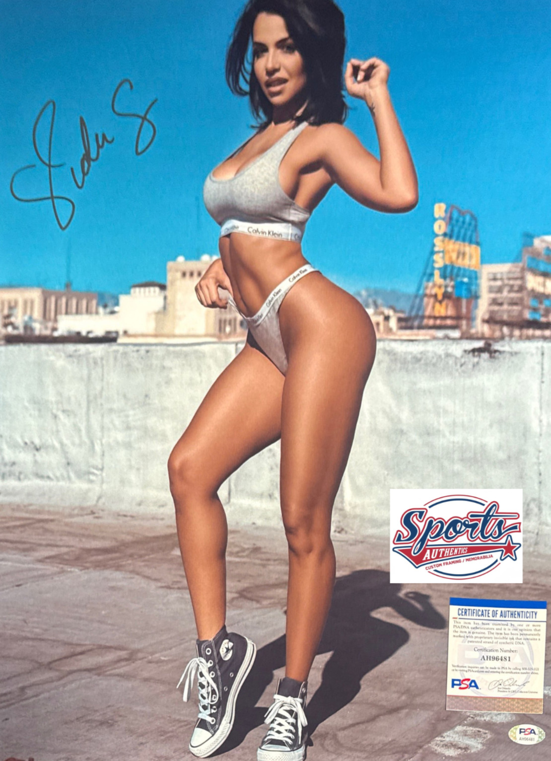 Vida Guerra Signed 16×20 Sexy Playboy Model PSA AH96481