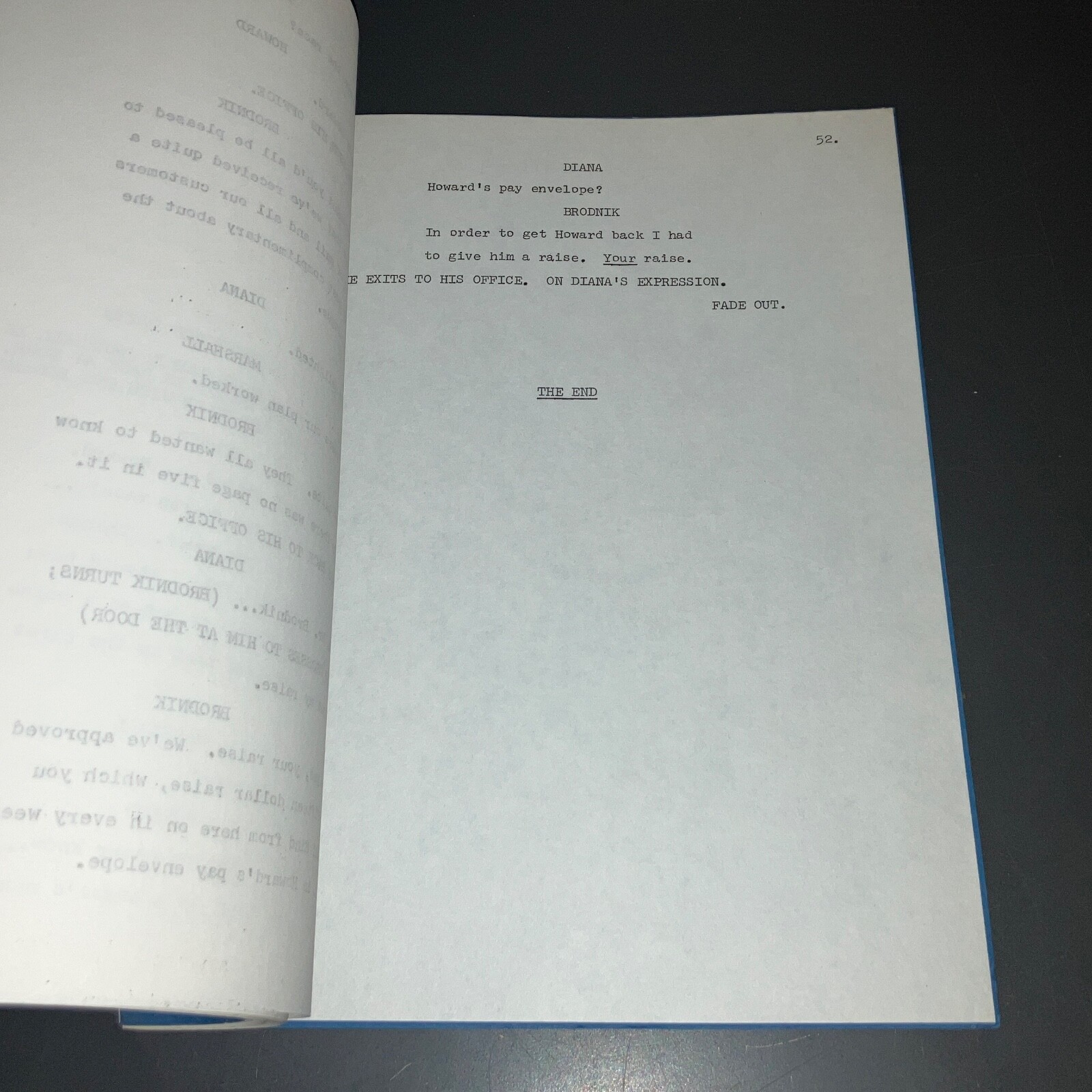 DIANA 1973 Original Pilot TV Script DIANA RIGG Fire One Episode First Draft COA