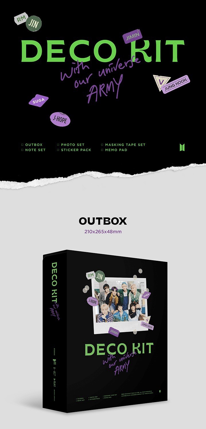 BTS Deco Kit RM Complete Full SET | MINT | Photo Card: OT7 |Random Photocard RM