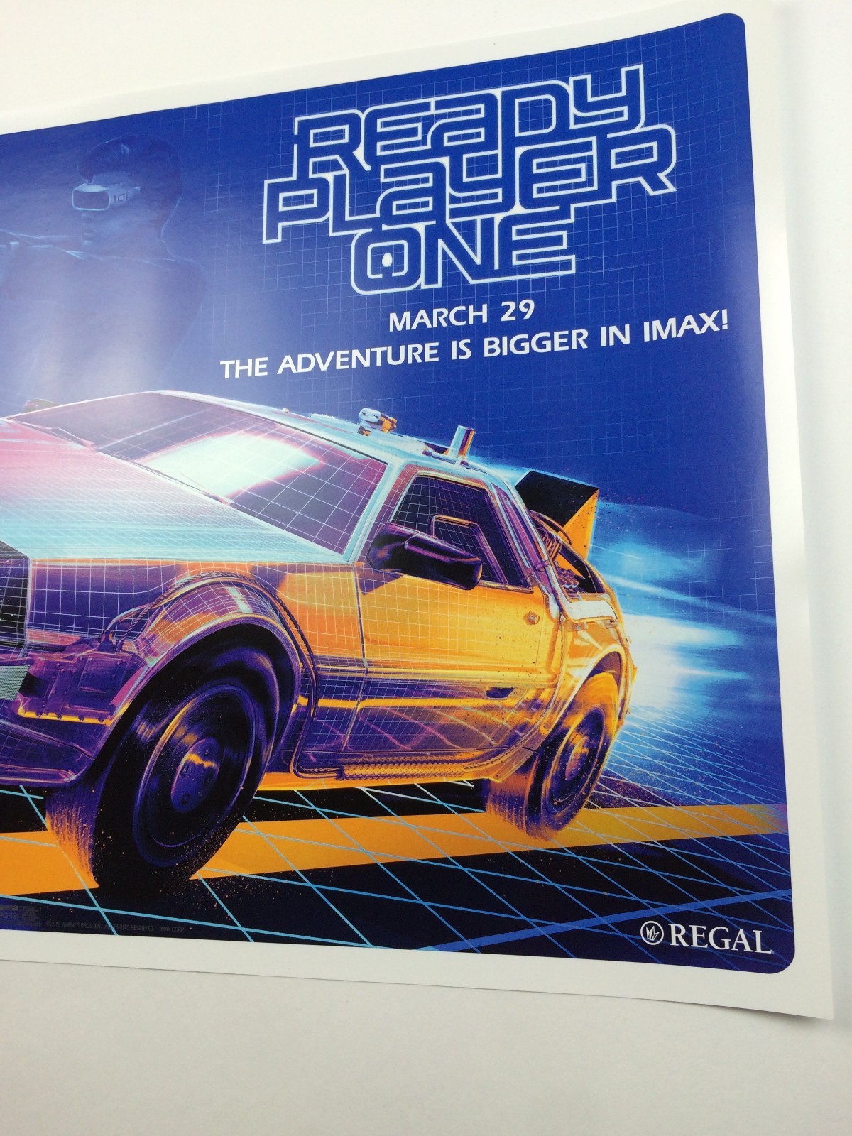 Ready Player One Delorean 19 x 13 Poster Regal Art Print IMAX 2018