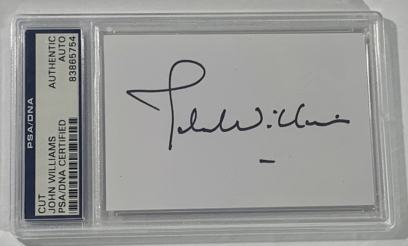 John Williams Star Wars signed Cut Index Card Psa Dna coa slabbed slab