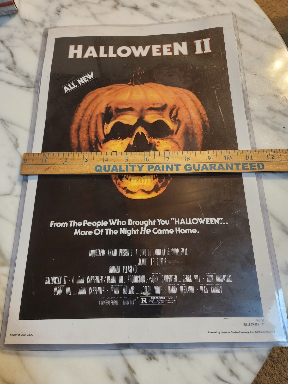 Halloween II John Carpenter Universal Studios Movie Poster Print: 17 x 11 inches