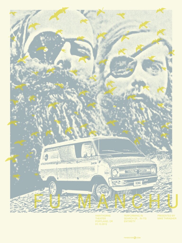 Fu Manchu January 2012 Limited Edition Gig Poster