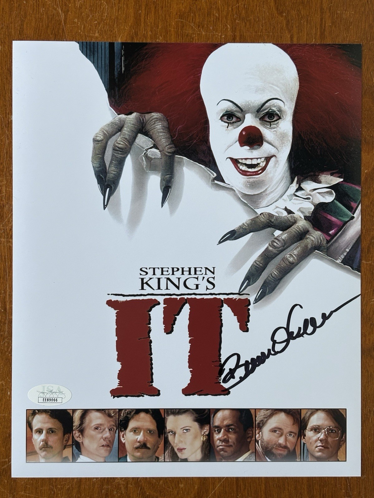 BRANDON CRANE Signed 8 x 10 STEPHEN KING PENNYWISE IT JSA Auto Autograph