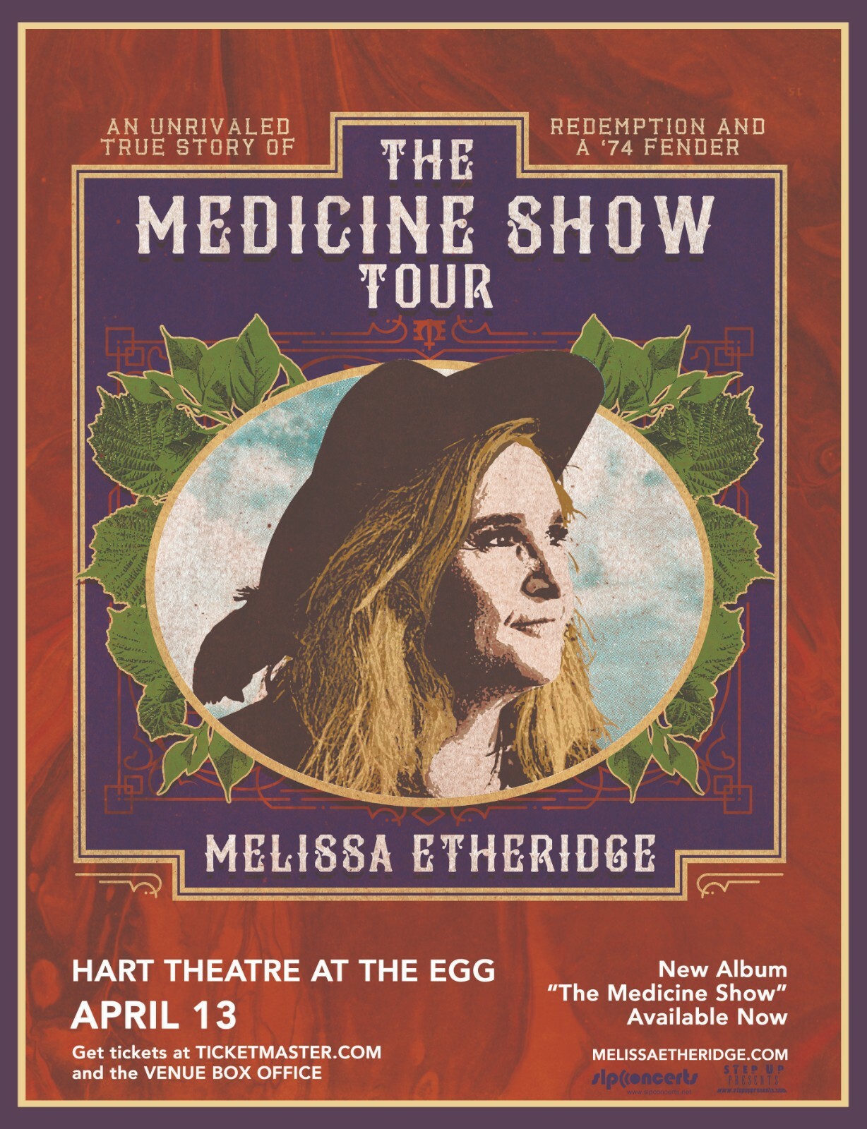 MELISSA ETHERIDGE “MEDICINE SHOW TOUR” 2020 NEW YORK CONCERT POSTER – Roots Rock
