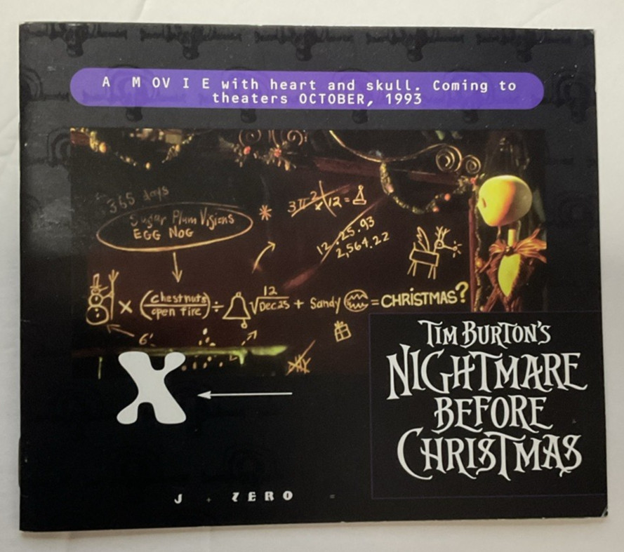 1993 Tim Burton’s Nightmare Before Christmas Movie Preview Promotional Booklet