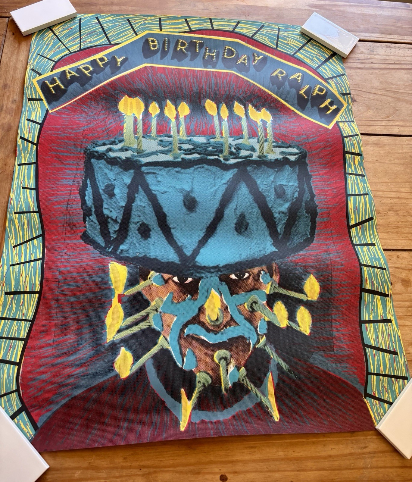 Ralph Records The Residents 10Th Anniversary Poster Silk Screened NM Archive ￼