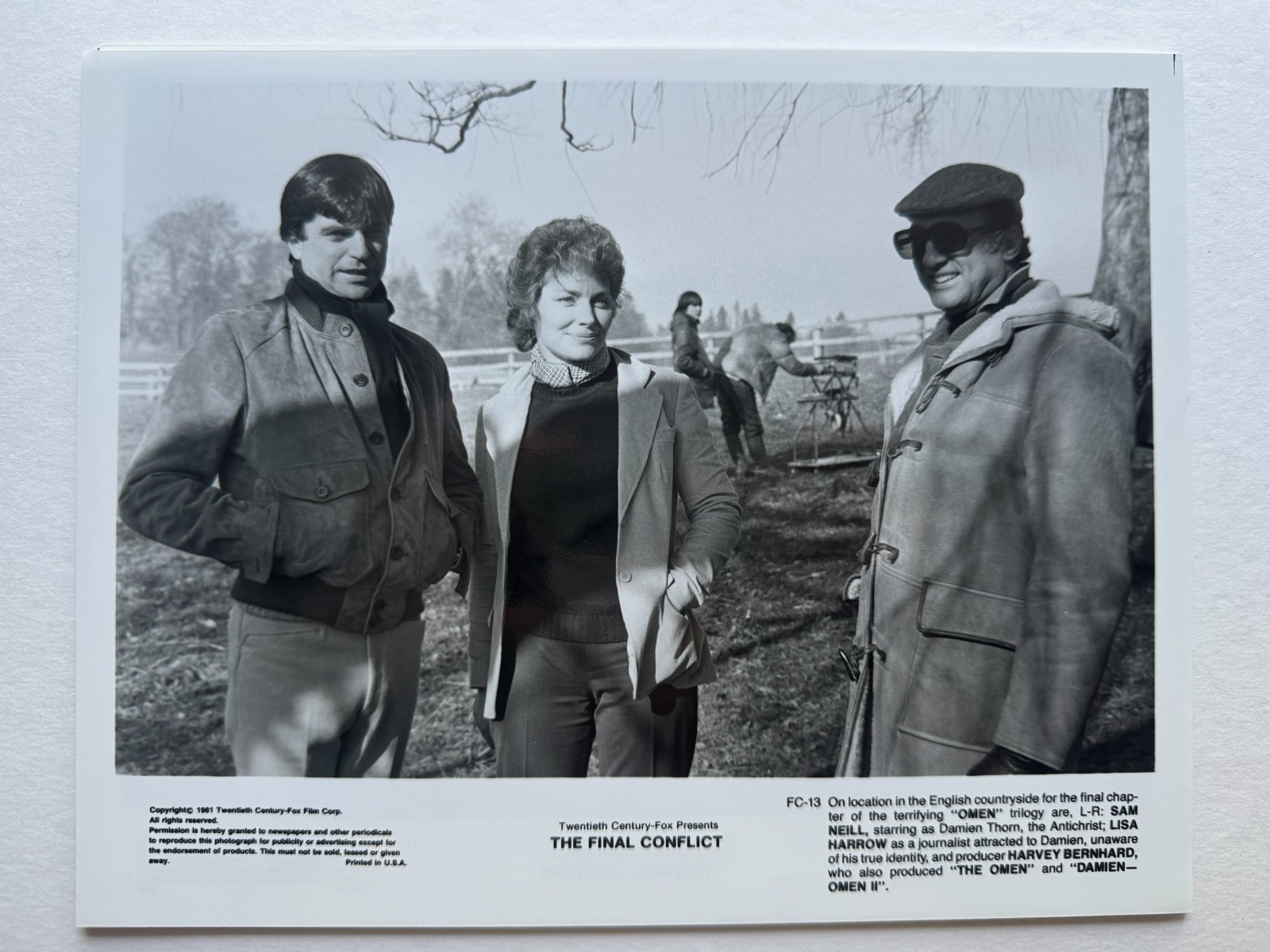 1981 THE FINAL CONFLICT Press Kit Sam Neill Omen Trilogy – 11 Stills