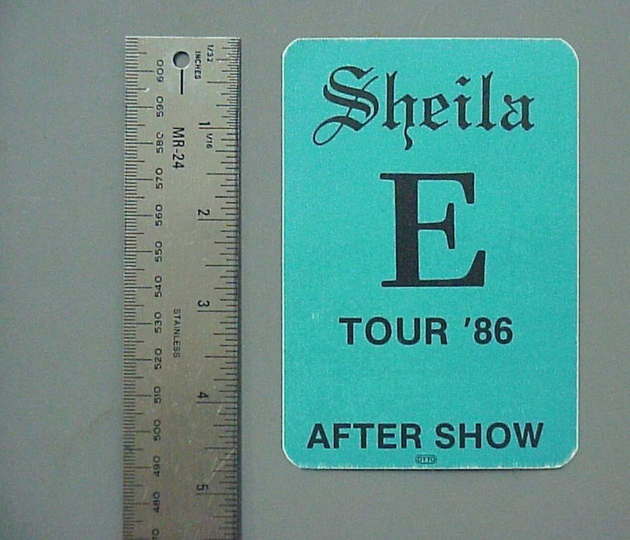 Sheila E satin backstage pass AUTHENTIC from Tour ’86 After Show PRINCE