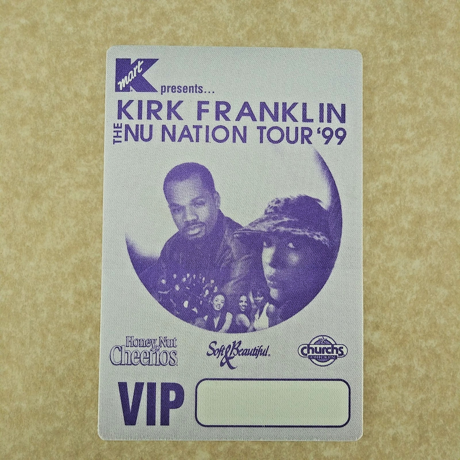 authentic Kirk Franklin concert tour VIP Guest Backstage Pass UNPEELED