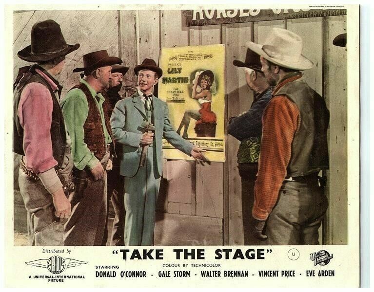 Take the Stage Original Lobby Card Donald O’Connor Cowboys Sexy Showgirl Poster