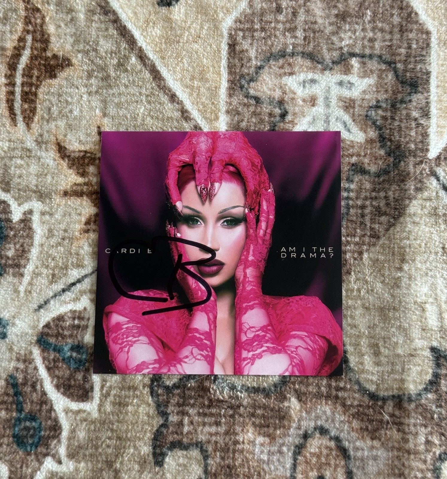Cardi B Am I The Drama Signed Vinyl & CD Insert Lot 8 Autographs Rare