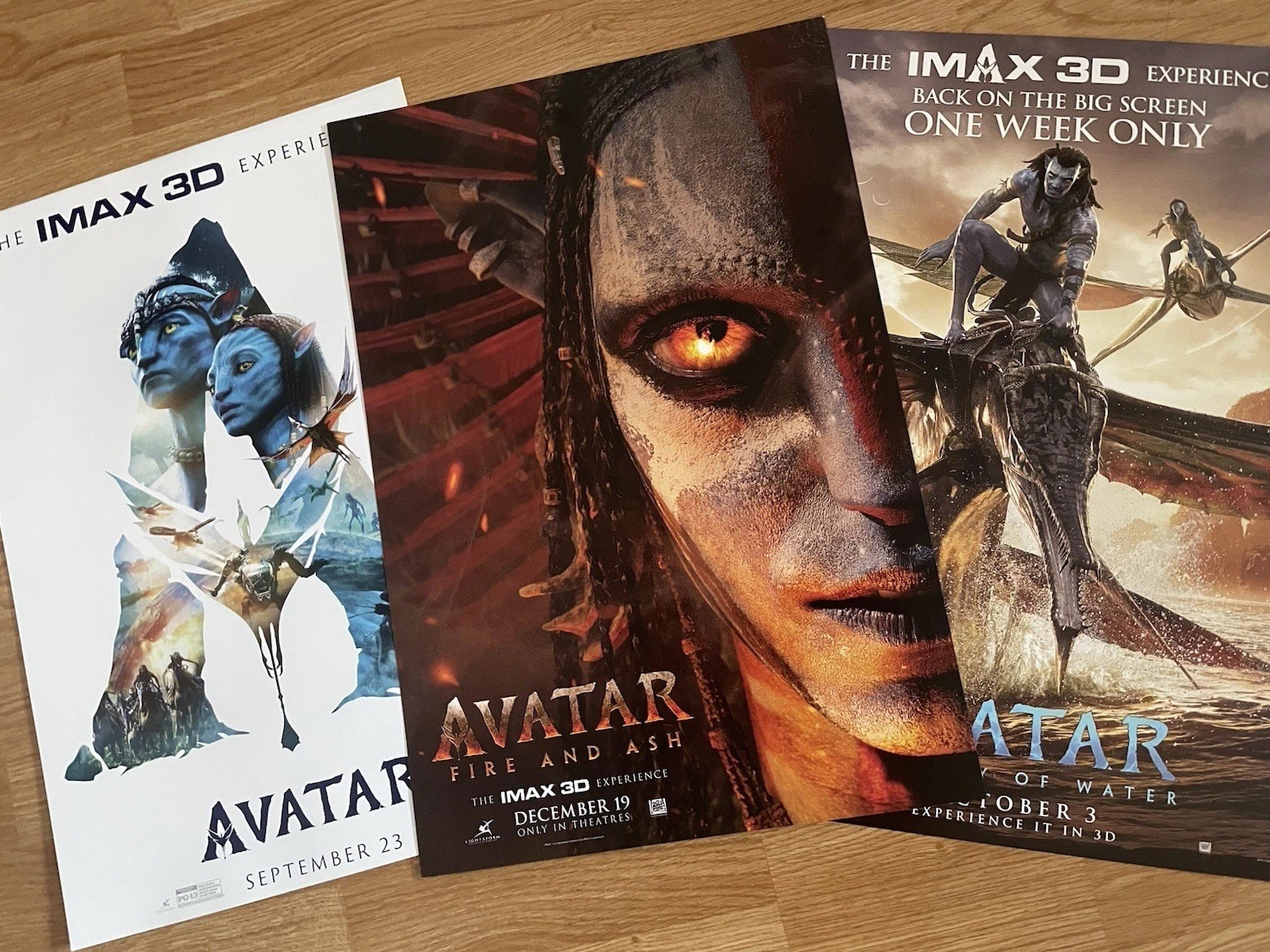 AVATAR : Fire and Ash 2025 Cinemark IMAX 13×19 movie POSTER + 2 BONUS