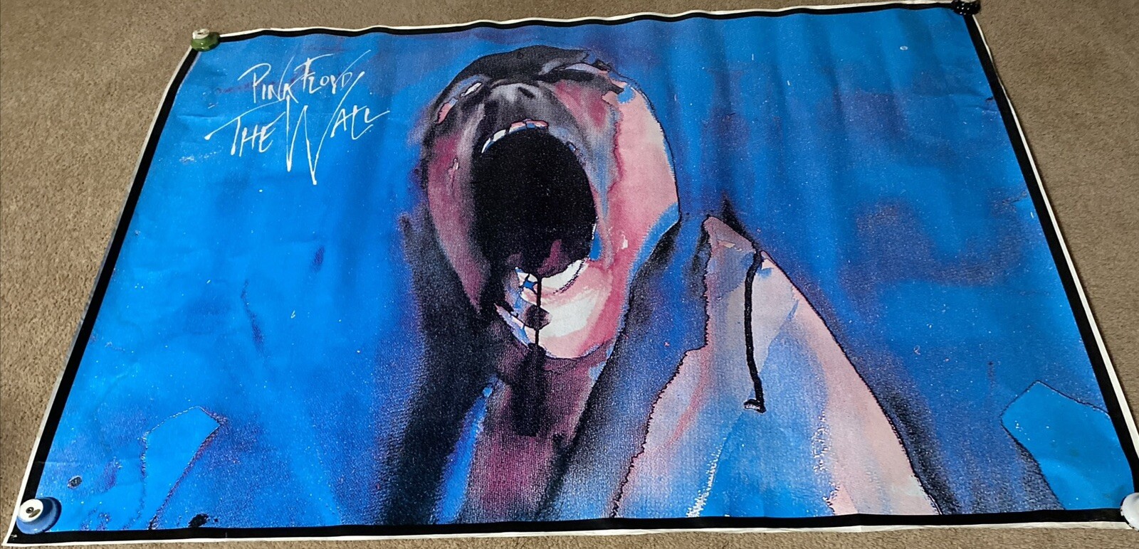 Pink Floyd the Wall Poster Screaming Head Rare Memorabilia