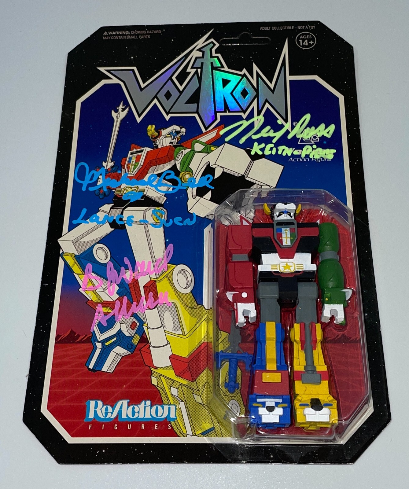 BJ WARD MICHAEL BELL NEIL ROSS Signed VOLTRON ACTION FIGURE Autograph JSA COA