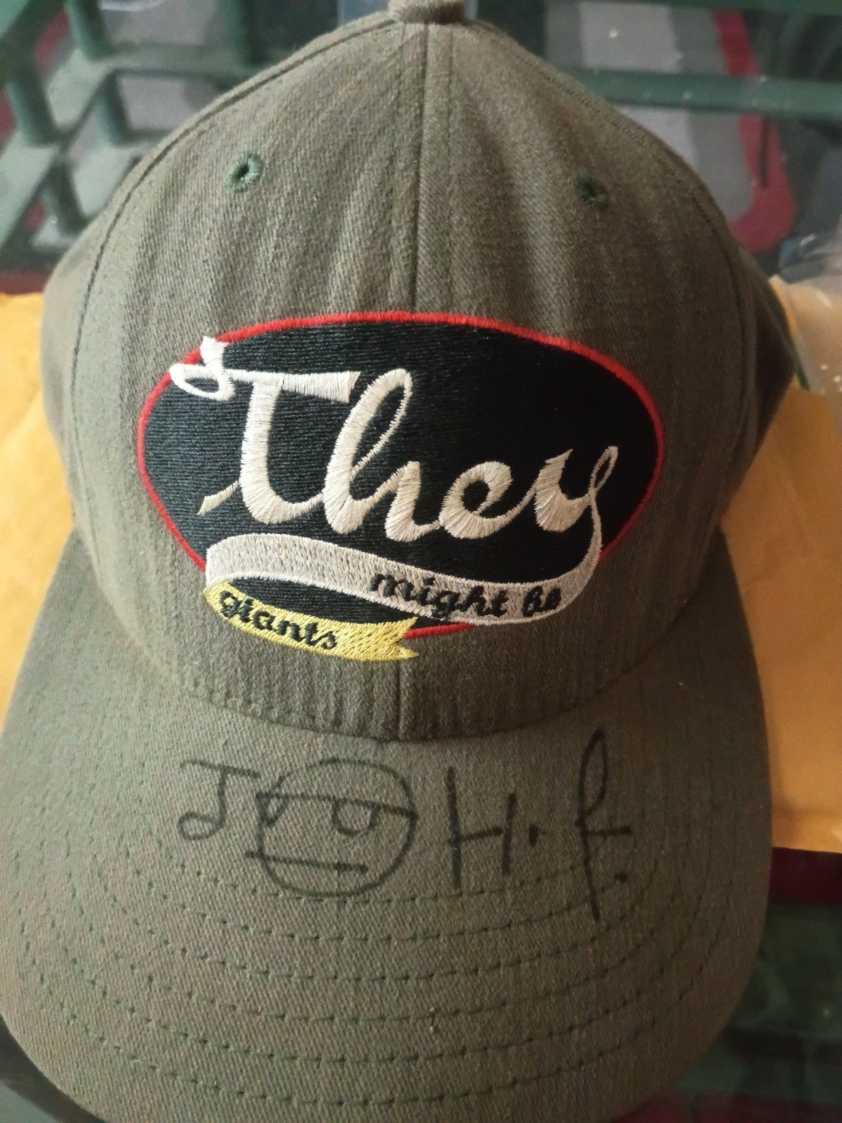 They Might Be Giants Logo Hat Signed by John Flansburg TMBG Autographed Cap