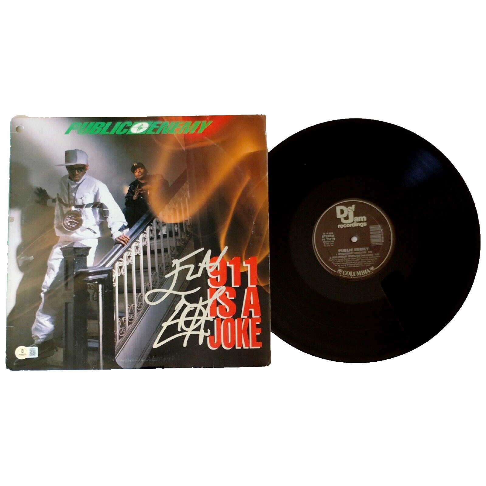 Flava Flav Signed Public Enemy 911 Is A Joke Cover Beckett BAS Auto Memorabilia