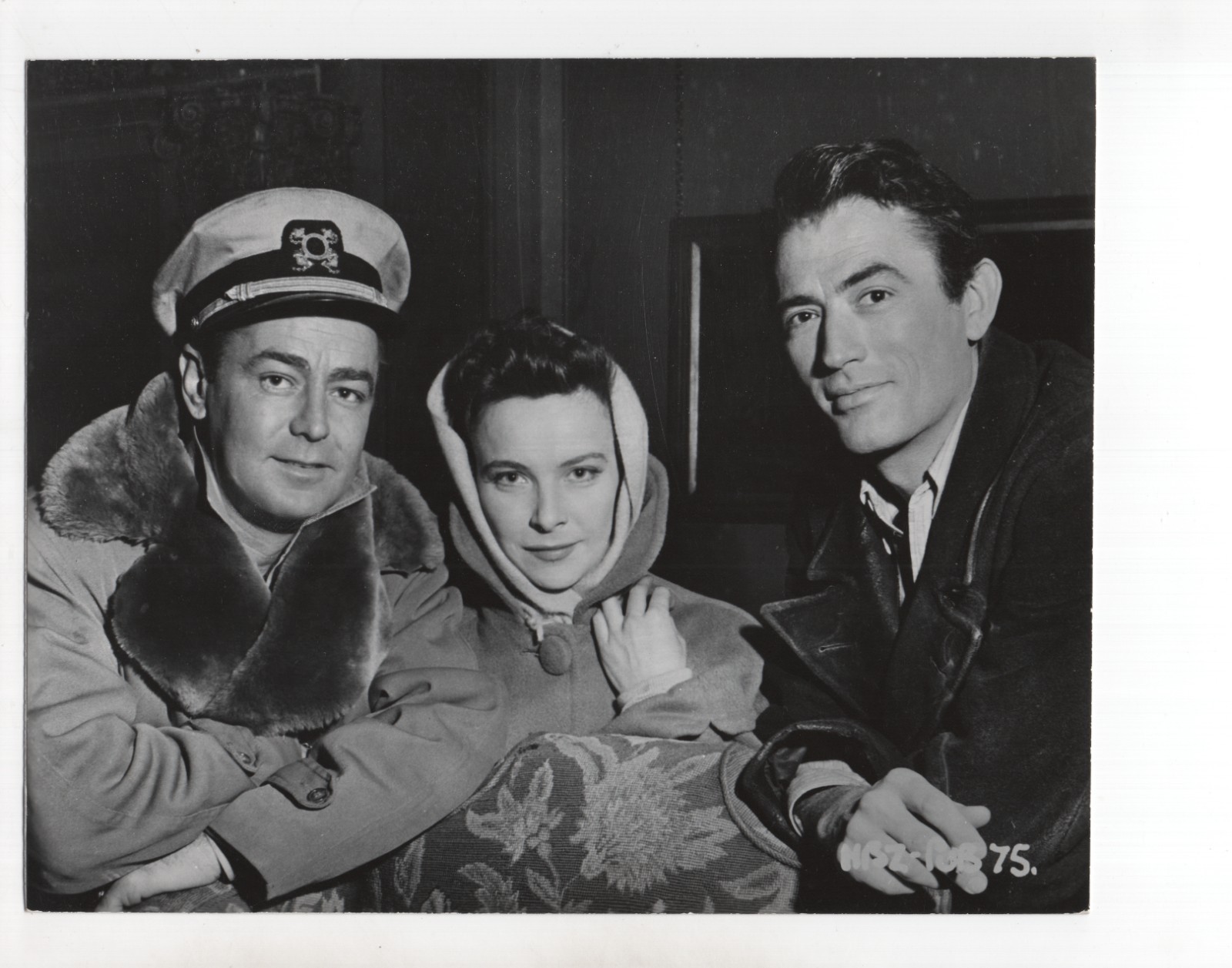 Gregory Peck Visits Alan Ladd Joan Tetzel On Set Orig DBW 1953 7.5×9.5 Photo