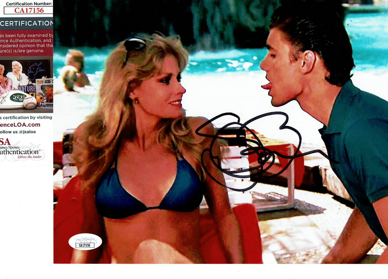 Scarface Steven Bauer autographed 8×10 color photo with model JSA Certified **