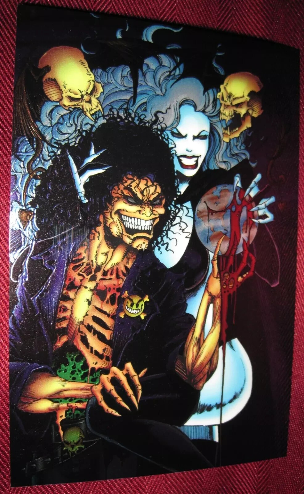 1997 LADY DEATH MEGA CHROMIUM #32 THE TRUE POWER OF EVIL BASE CARD 4×6 NMMT FREE