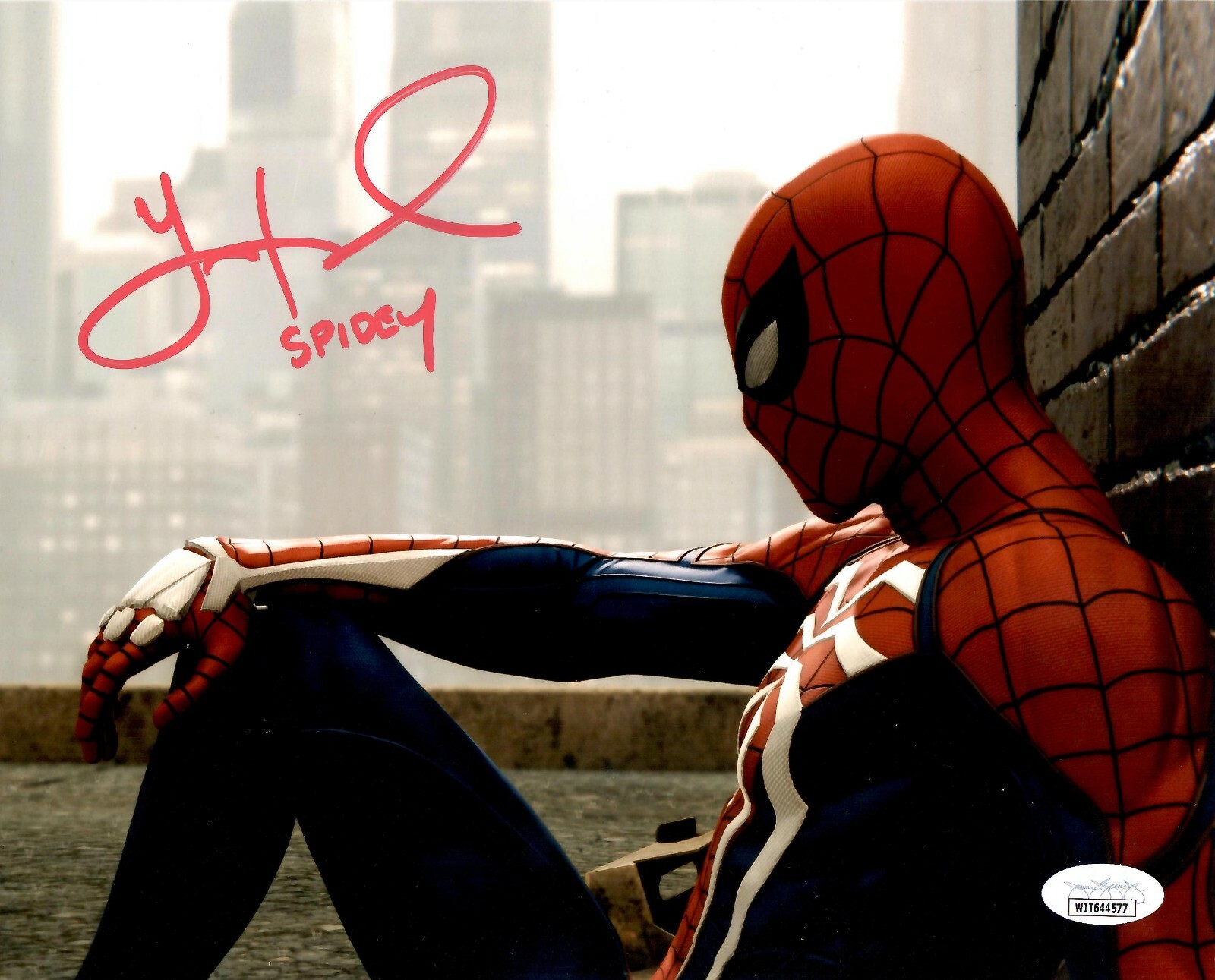 Yuri Lowenthal autographed inscribed 8×10 photo Spider-Man JSA COA Peter Parker