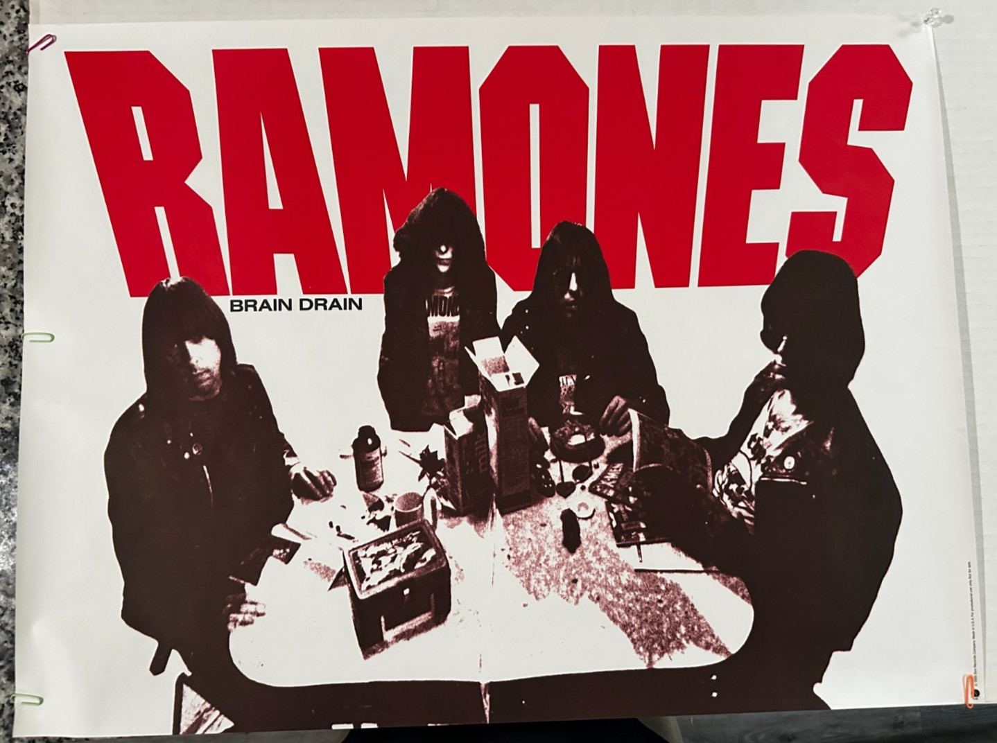 Ramones – Brain Drain – ORIGINAL Promo Store Display POSTER