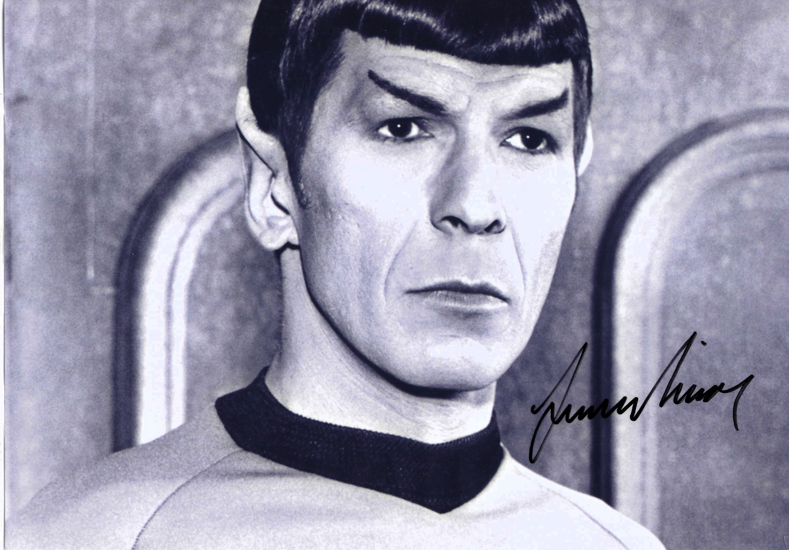 SPOCK Leonard Nimoy signed 8×12 with COA … STAR TREK, Mission Impossible