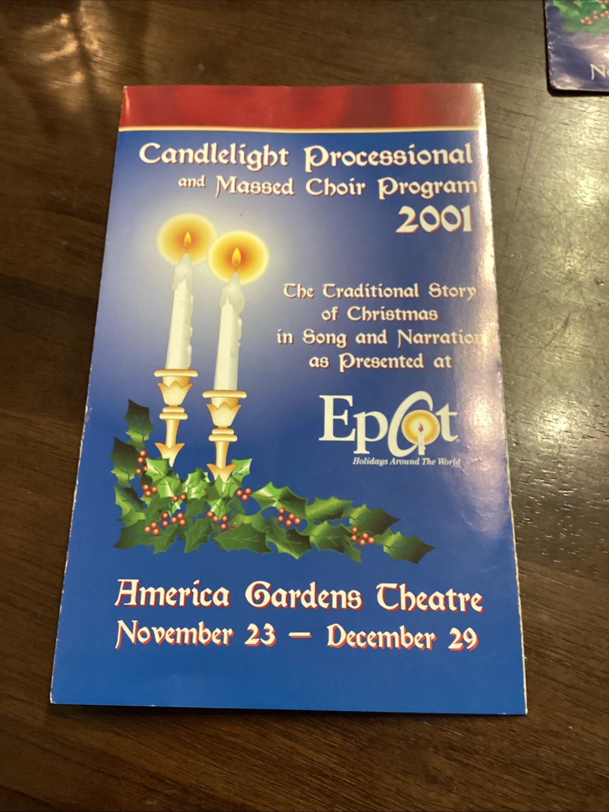 Epcot American Gardens Theatre Candlelight Processional Choir Program