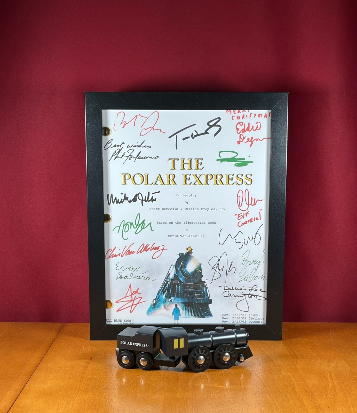 The Polar Express Movie Script Signed- Autograph Reprints- Christmas- Holiday