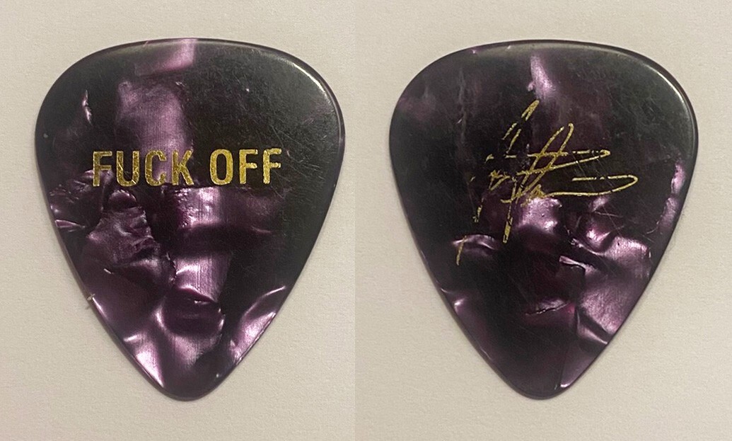 Staind Aaron Lewis Signature F*** Off Purple Pearl Solo Tour Guitar Pick