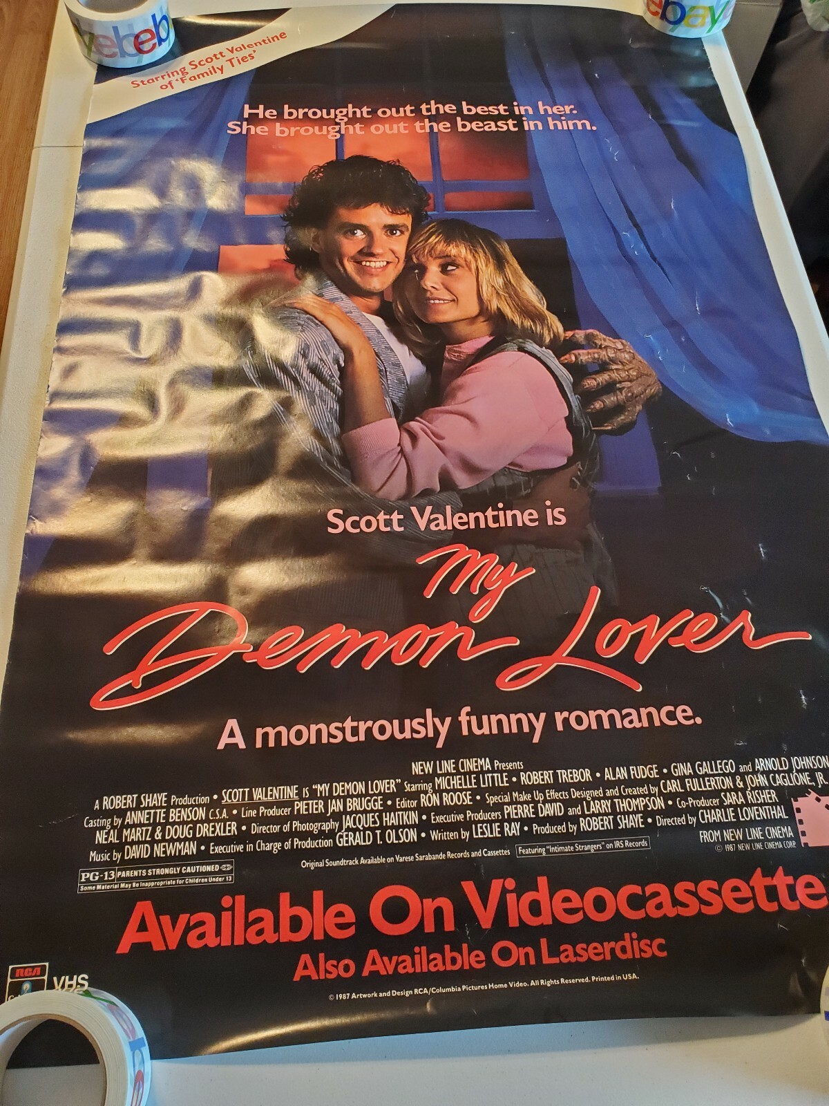 MY DEMON LOVER 1987 Scott Valentine Horror Occult Sex Comedy ORIG VIDEO POSTER