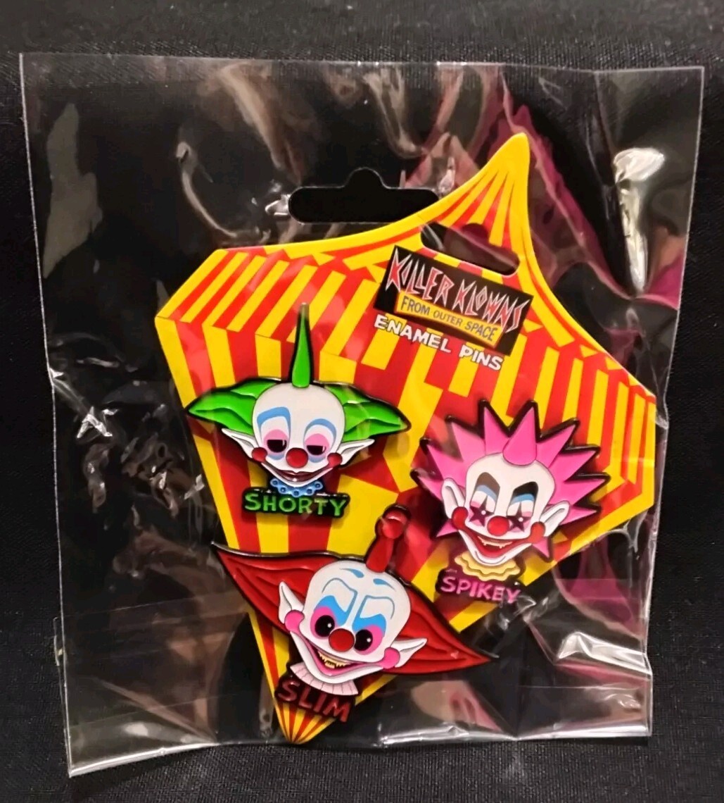 Killer Klowns From Outer Space SDCC 24 Exc 3 Enamel Pin Set LE 1000 New
