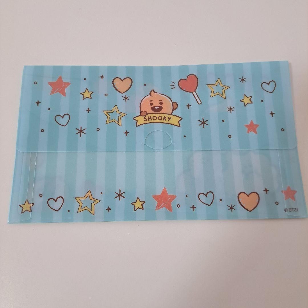 BT21 SHOOKY Multi Case Flat Pouch Document Storage Case