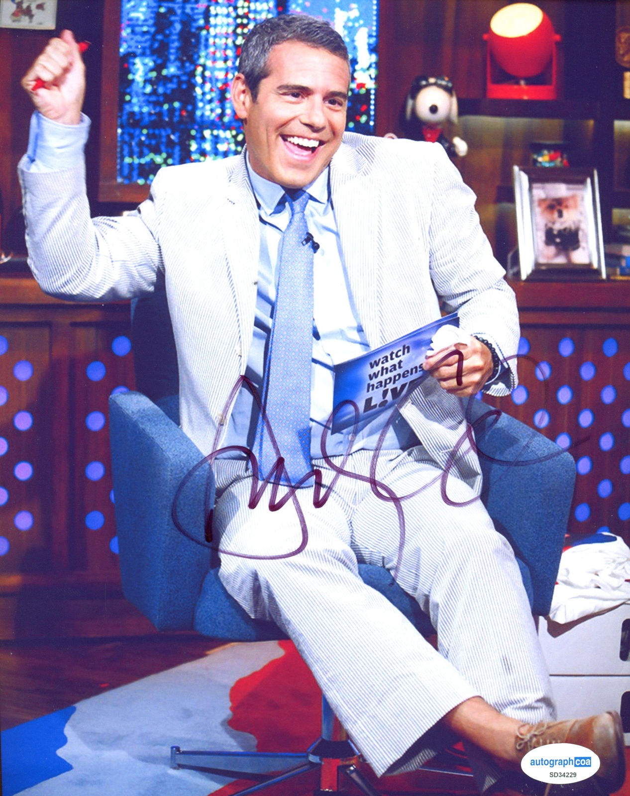 Andy Cohen “Watch What Happens Live” AUTOGRAPH Signed Bravo 8×10 Photo ACOA