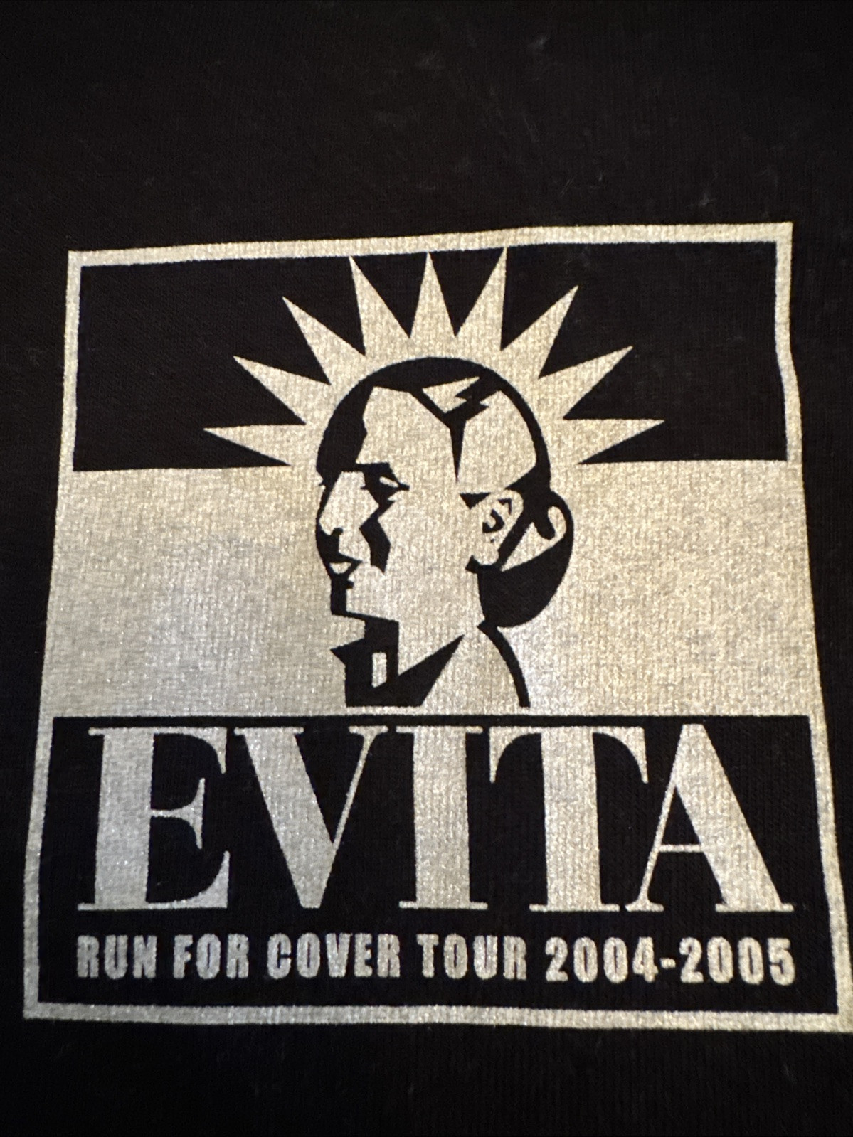 Evita Run For Cover Tour 2004 – 2005 T-shirt Black Anvil XL Never Worn 🎼Rare
