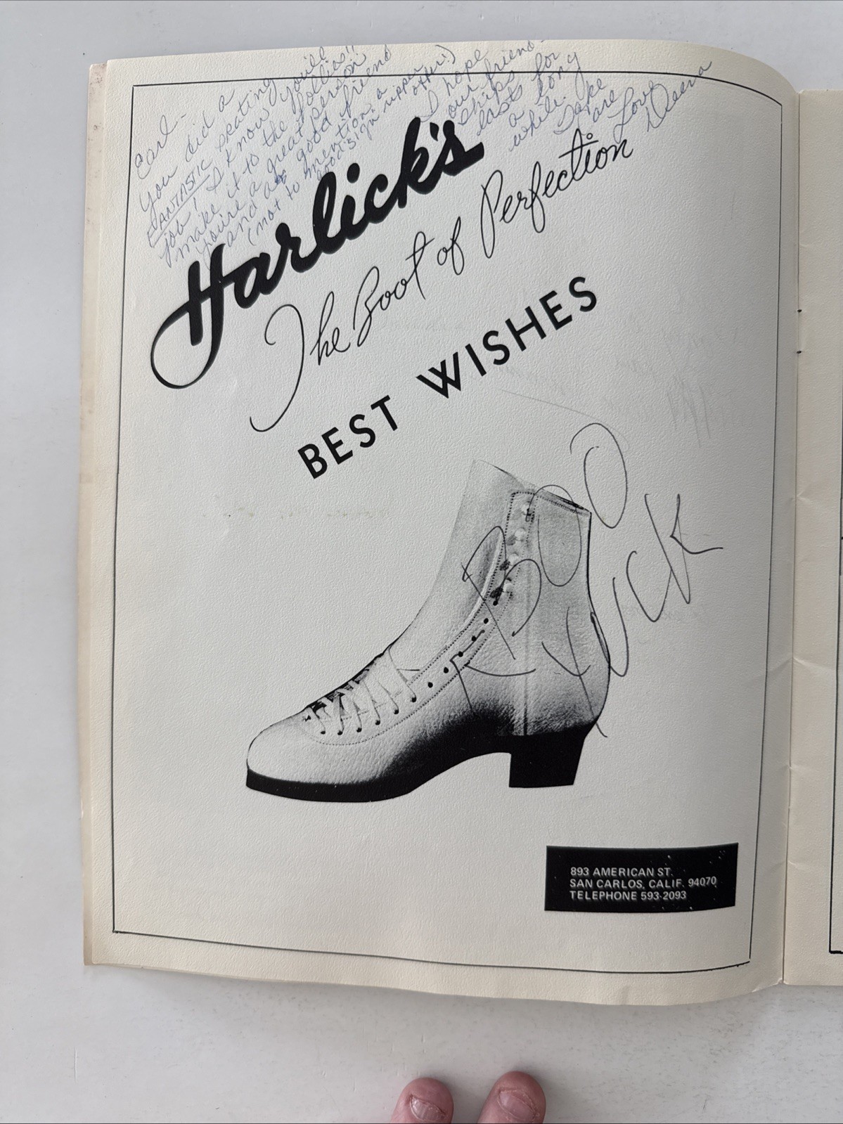 SIGNED 1958 Snoopy Peanuts Program Charles Schulz Santa Rosa Figure Skating Club