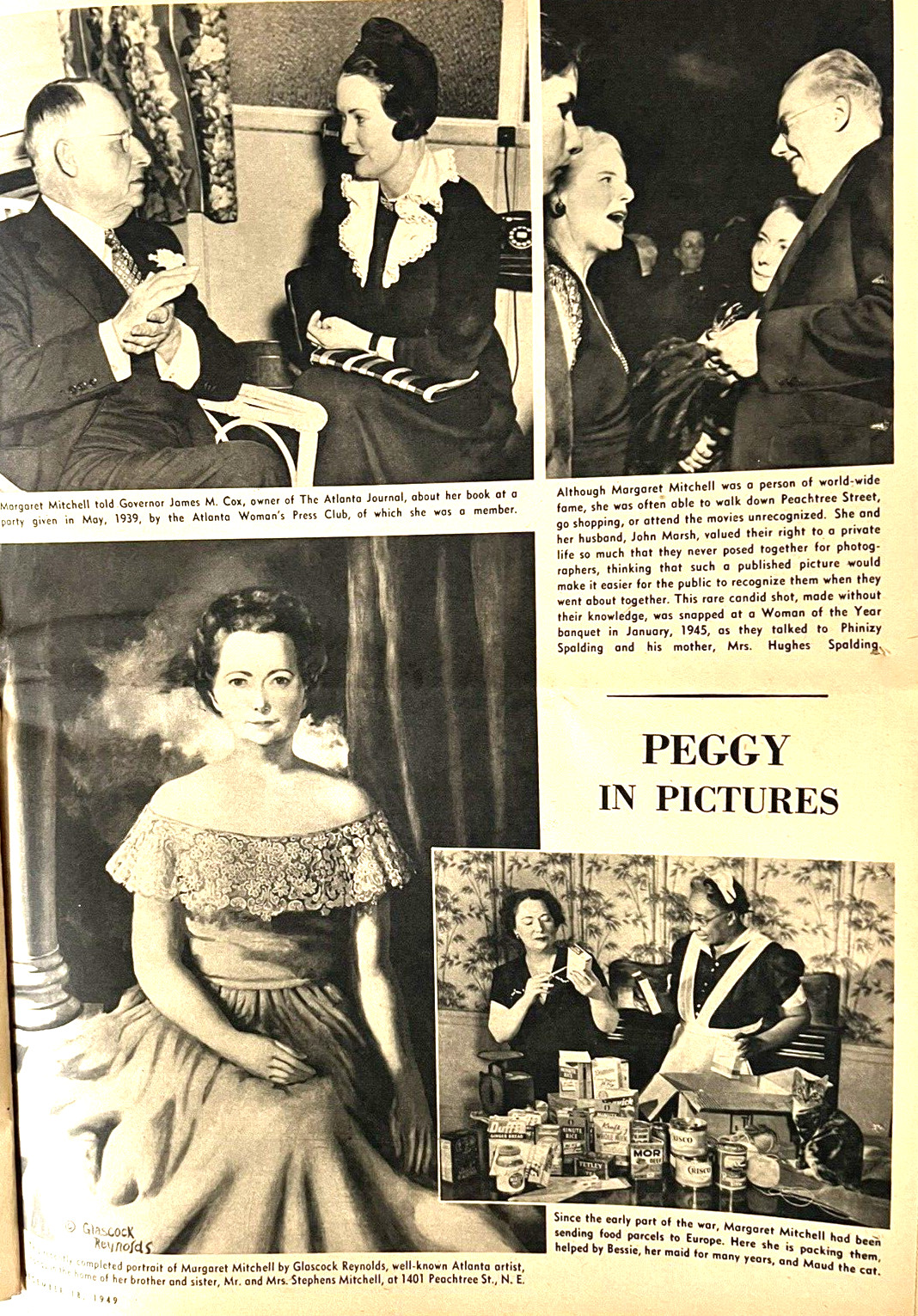 GONE WITH THE WIND MARGARET MITCHELL ORIG. 1949 ATLANTA JOURNAL MEMORIAL ISSUE!!