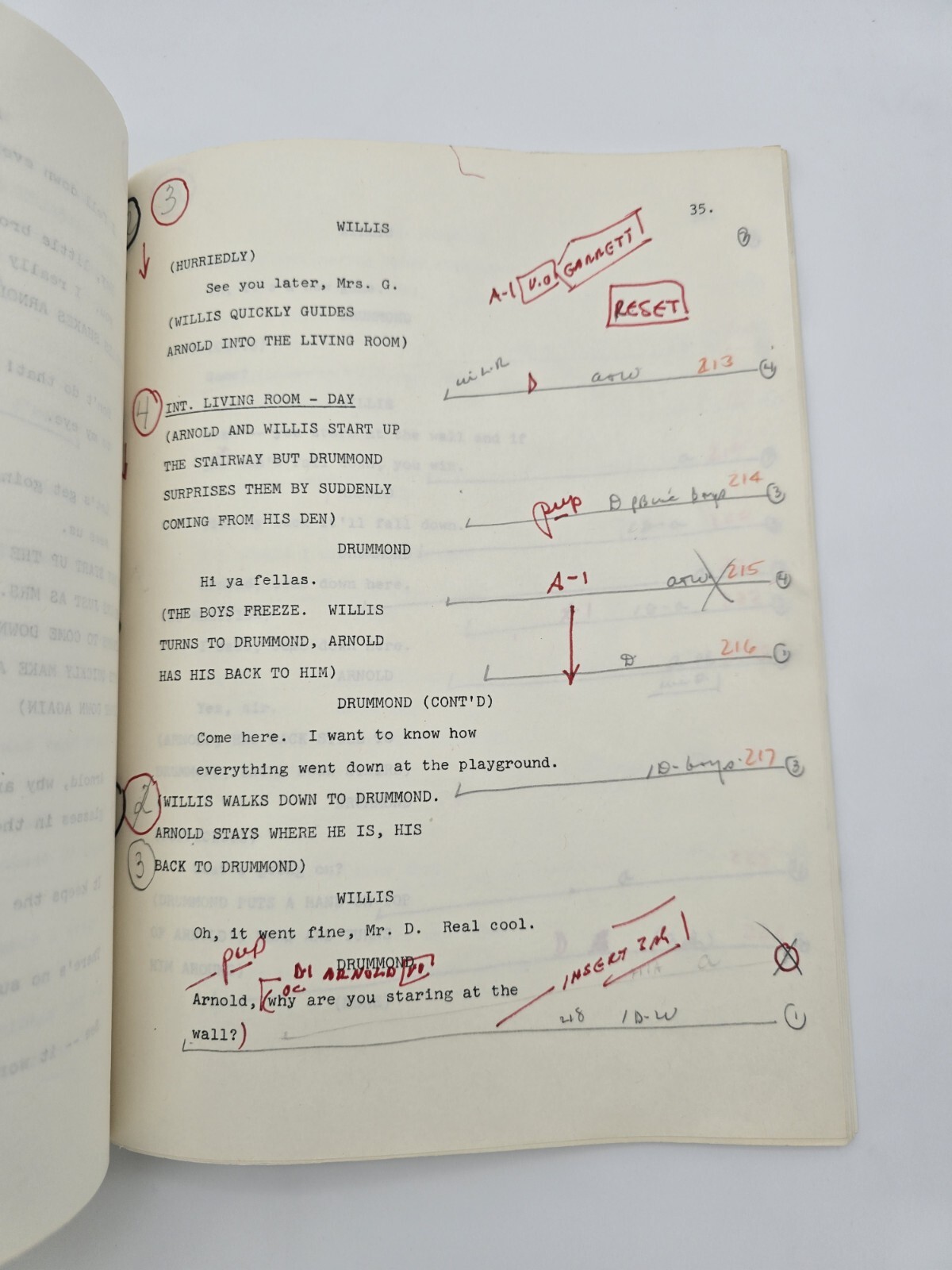 DIFF’RENT STROKES / Sandy Veith 1978 TV Script, Conrad Bain “The Fight”