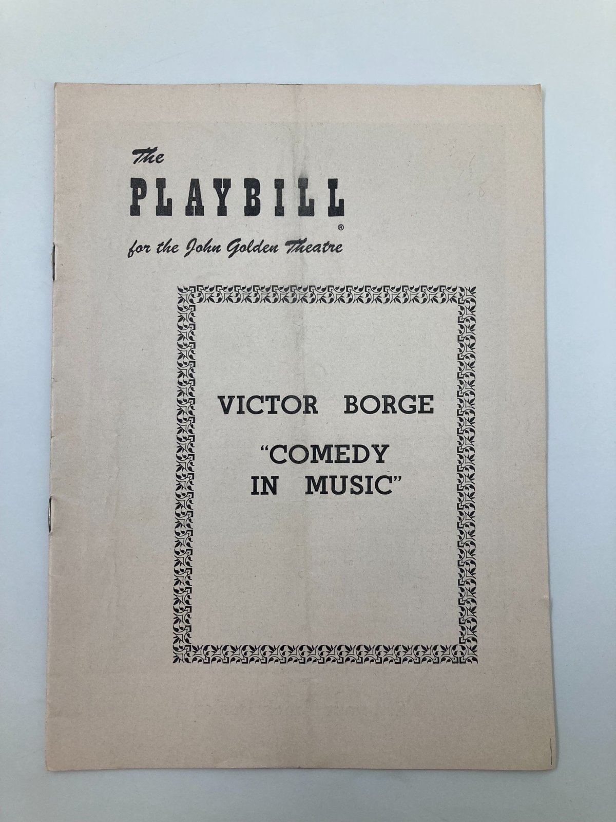 1954 Playbill John Golden Theatre Victor Borge Comedy in Music
