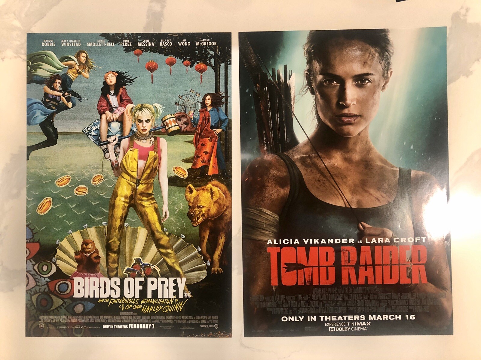 BIRDS OF PREY AMC Regal IMAX DOLBY 11.5 x 17″ Poster + Bonus TOMB RAIDER Poster